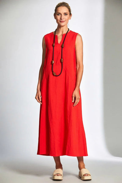 LINEN LONG DRESS - S25169