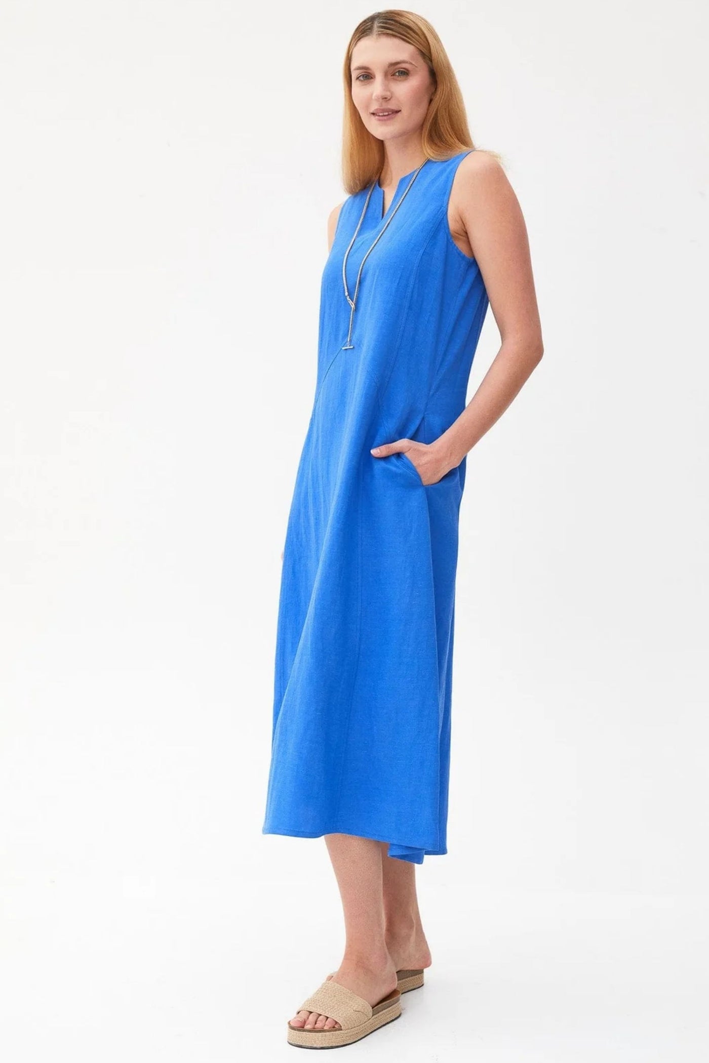 LINEN LONG DRESS - S25169