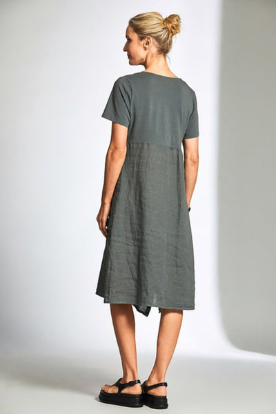 SEER SUCKER STRIPE DRESS - S25148