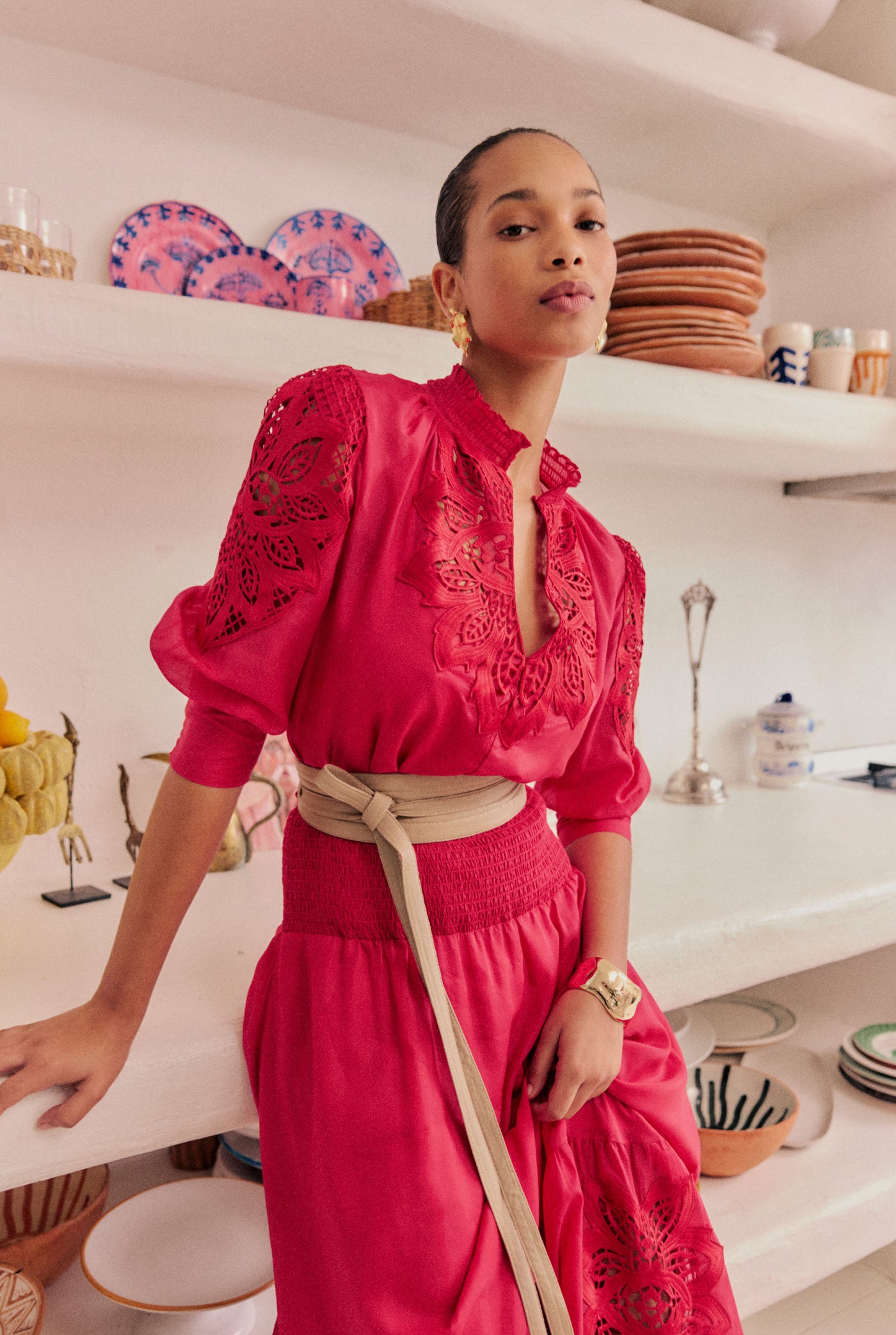 OLEANDER COTTON SILK BLOUSE - OW21821