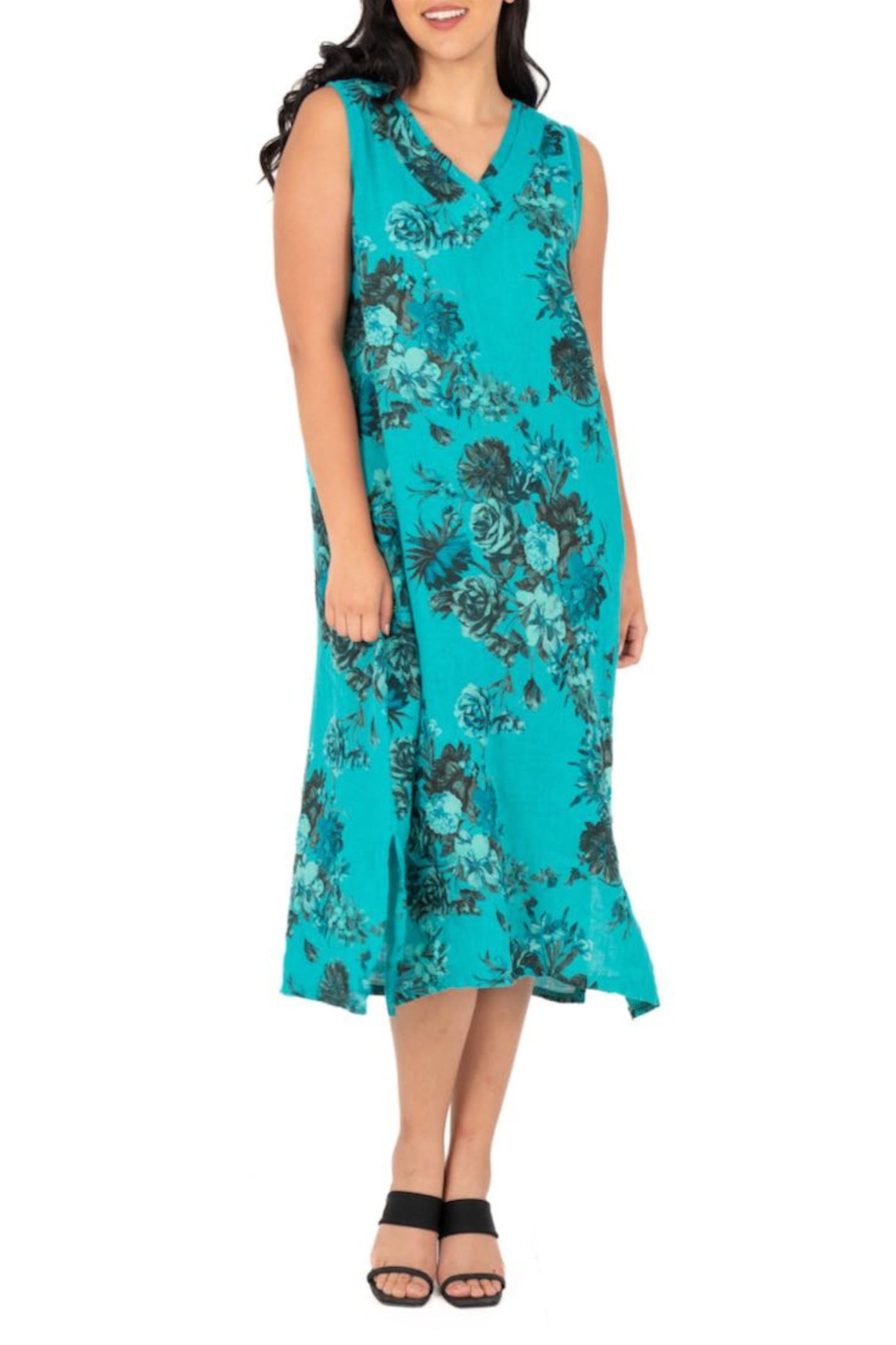 PRINTED DRESS - 19-7917W