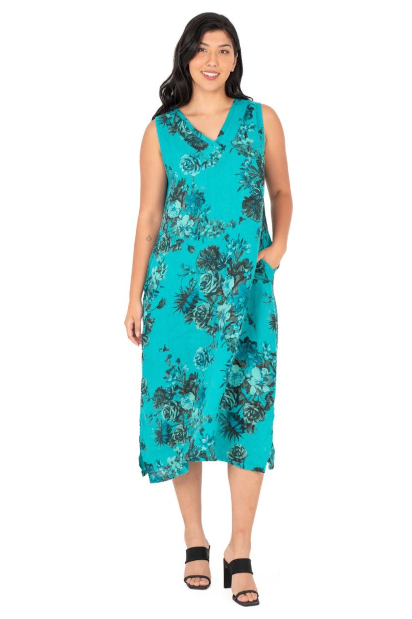 PRINTED DRESS - 19-7917W