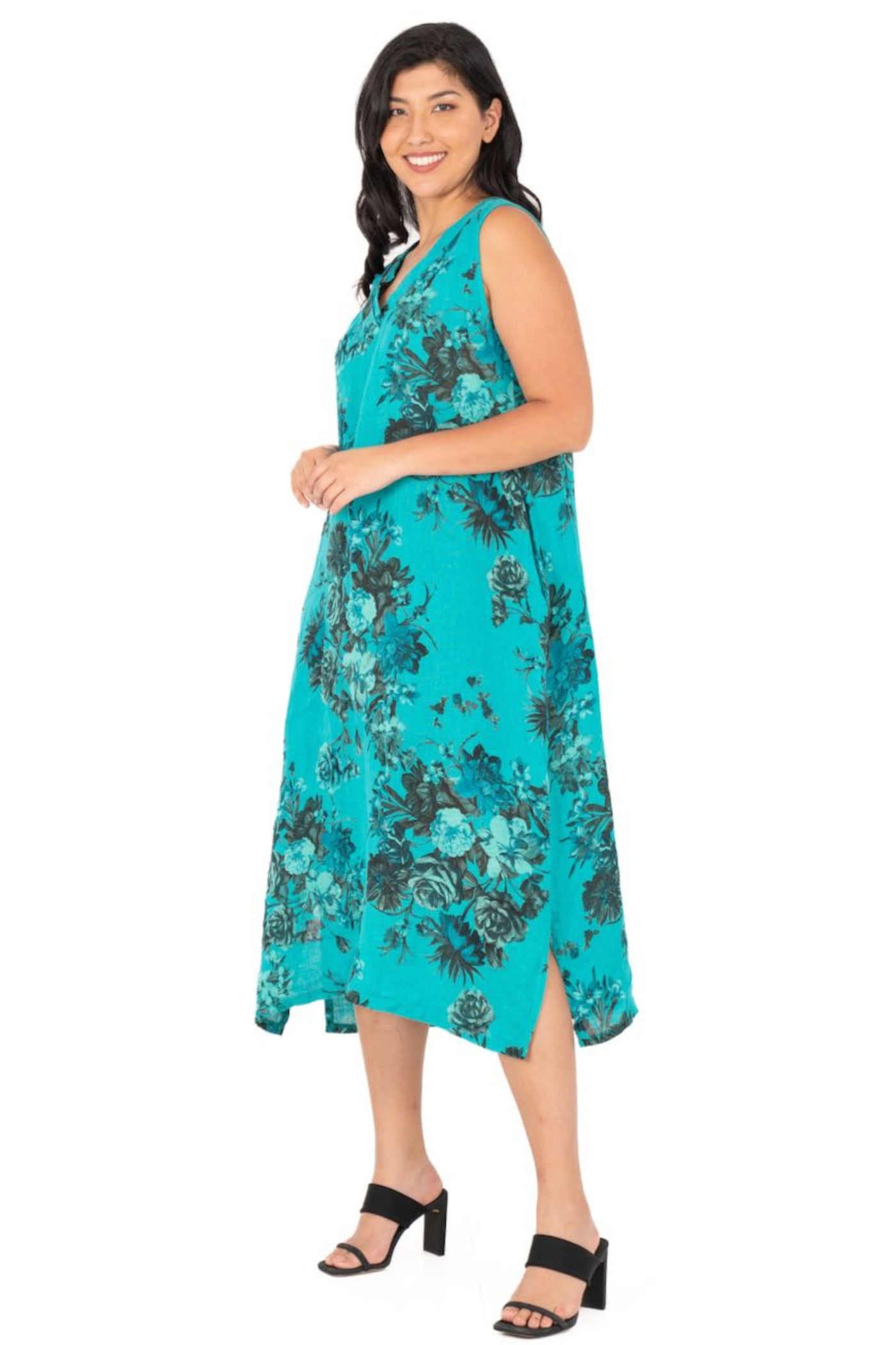 PRINTED DRESS - 19-7917W