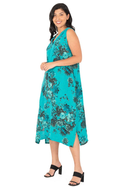 PRINTED DRESS - 19-7917W