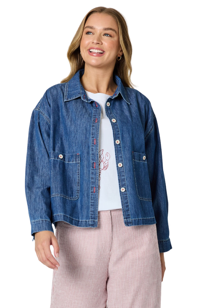 COAST CROP DENIM JACKET - 49702T