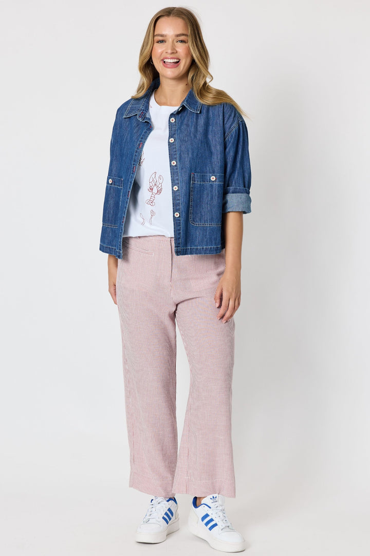 COAST CROP DENIM JACKET - 49702T
