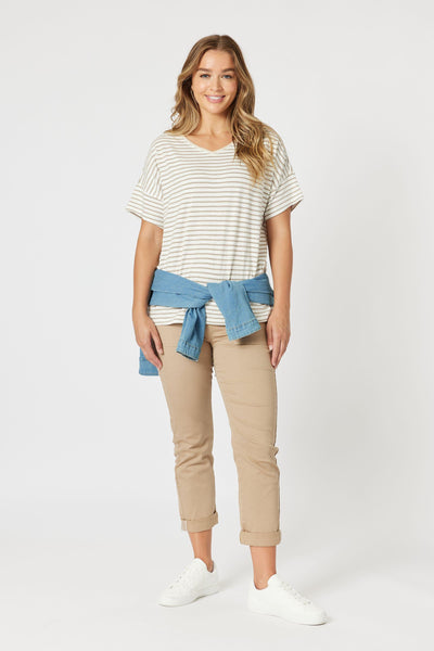 TYLA STRIPE TEE - 47873T