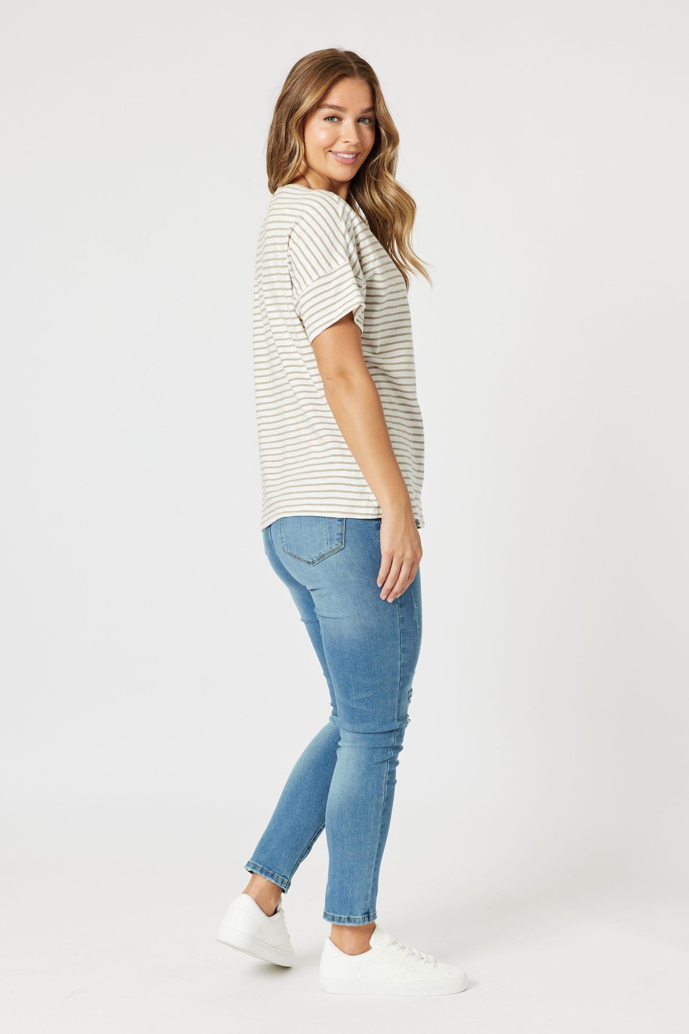 TYLA STRIPE TEE - 47873T