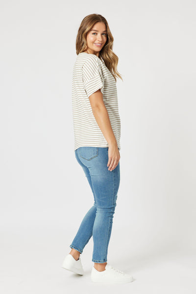 TYLA STRIPE TEE - 47873T