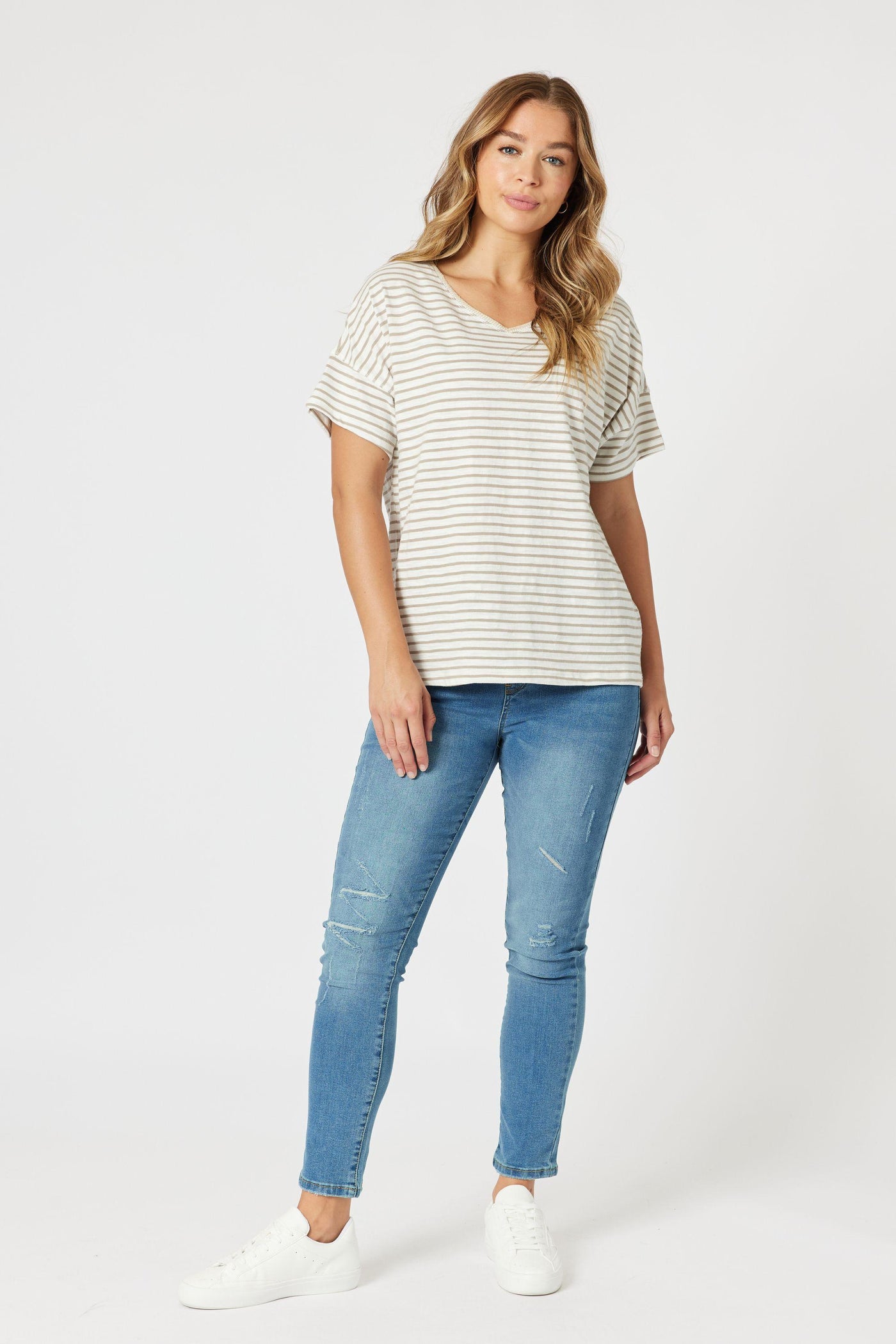 TYLA STRIPE TEE - 47873T