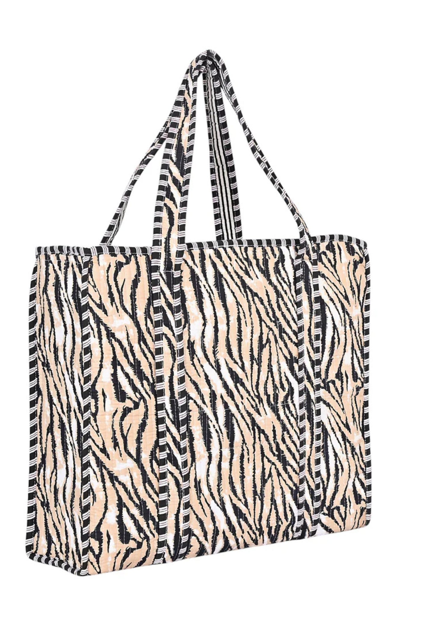 TIGER STRIPE COTTON TOTE - CTSTP001