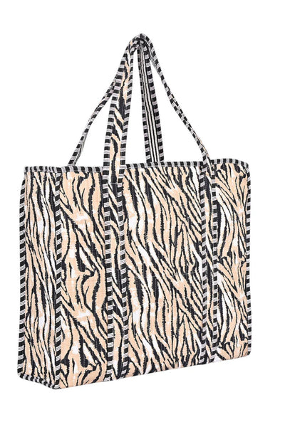 TIGER STRIPE COTTON TOTE - CTSTP001