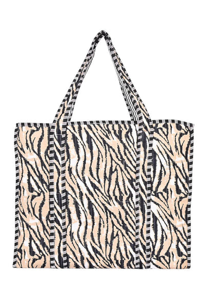 TIGER STRIPE COTTON TOTE - CTSTP001