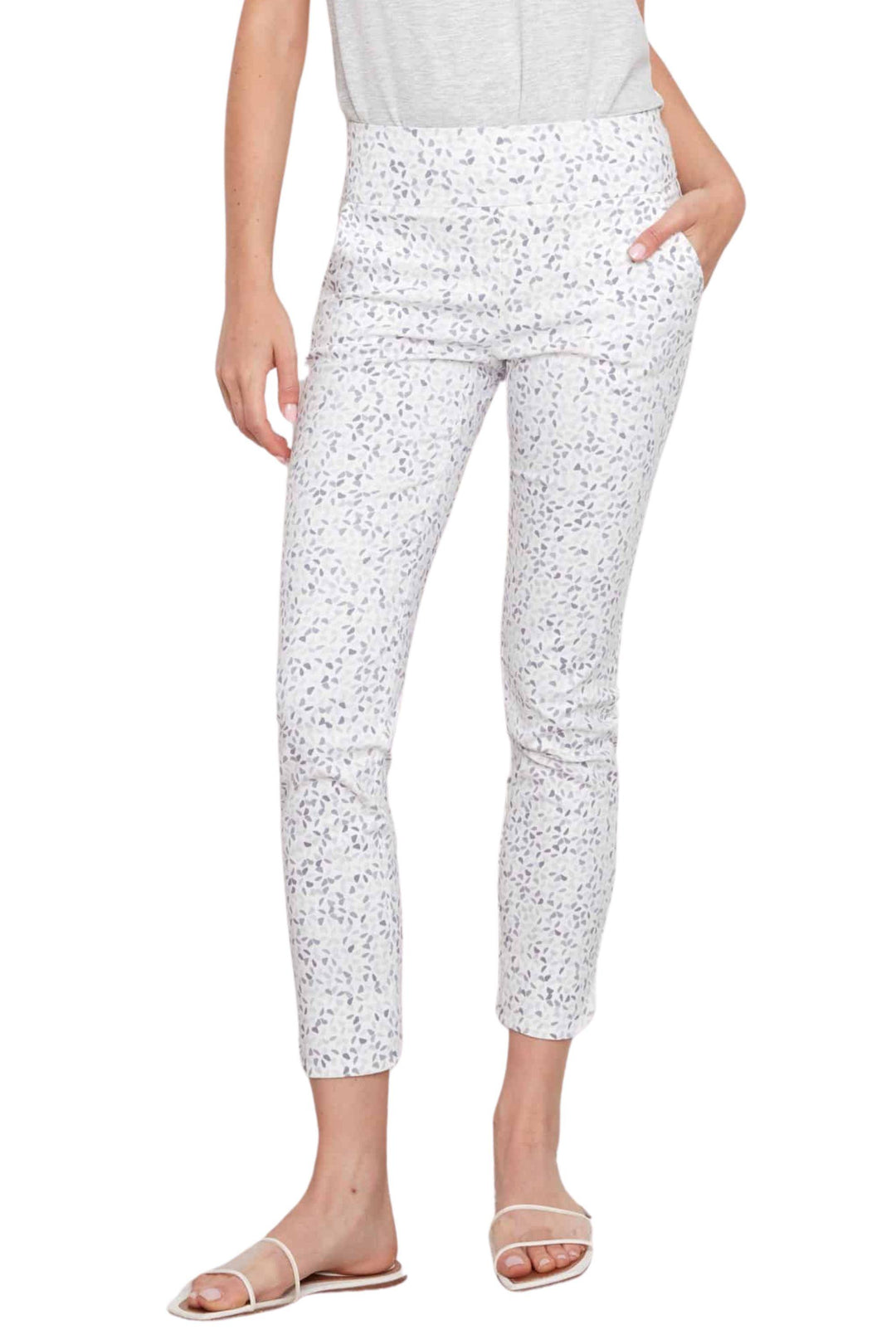 PEBBLES PETAL SLIT ANKLE PANT - 68815UP
