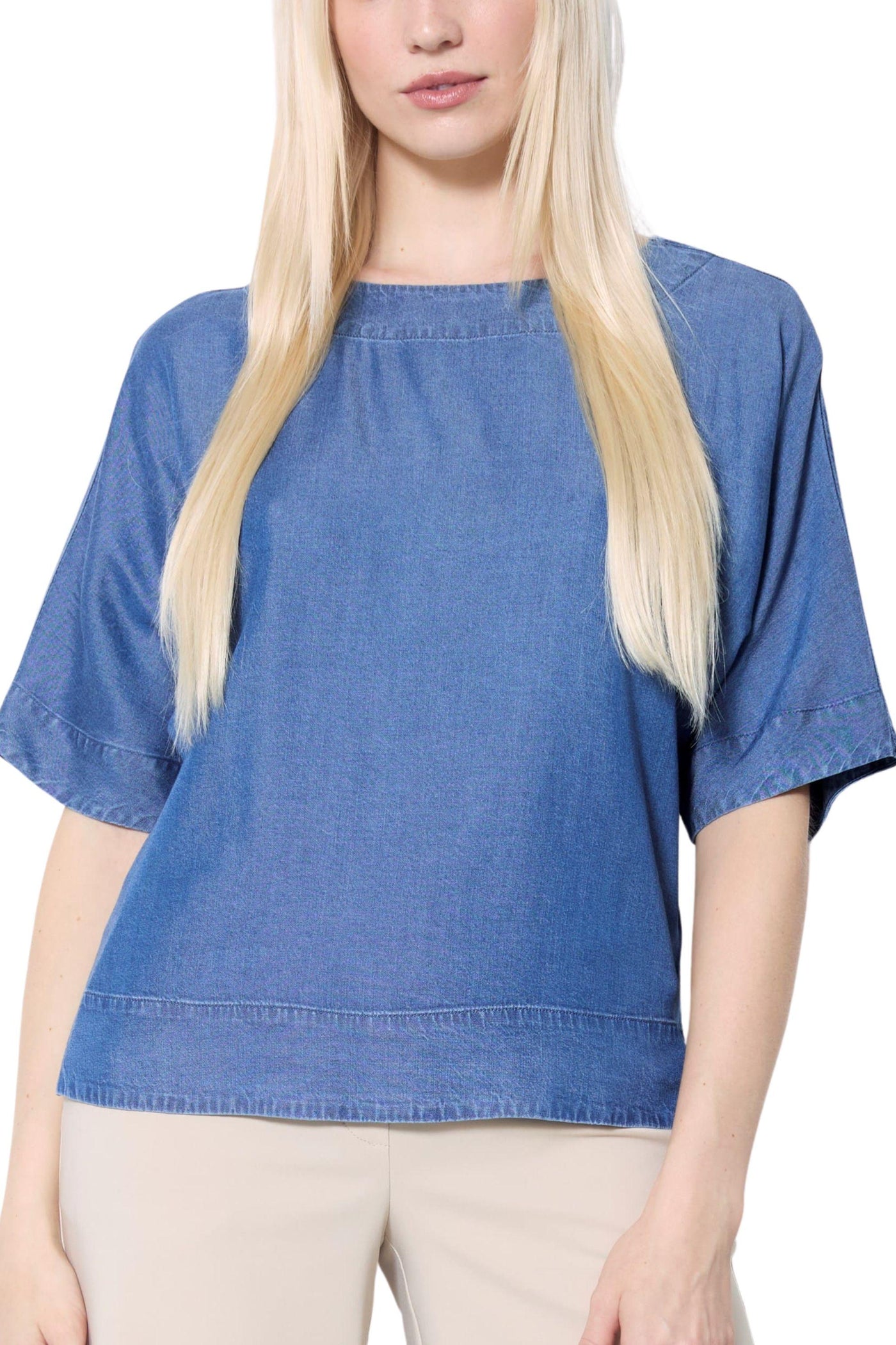S/SLV TENCEL TOP - 30393UP