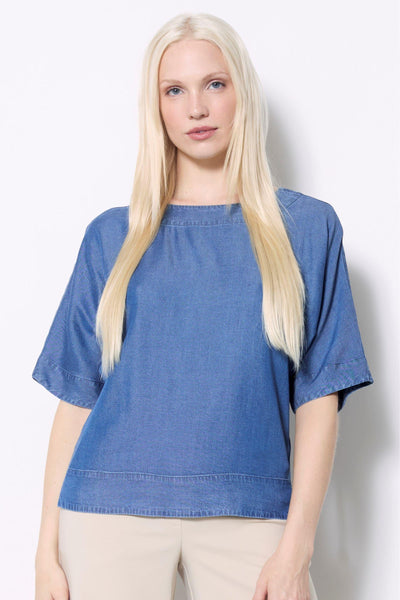 S/SLV TENCEL TOP - 30393UP