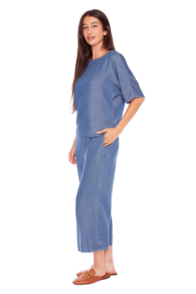 S/SLV TENCEL TOP - 30393UP