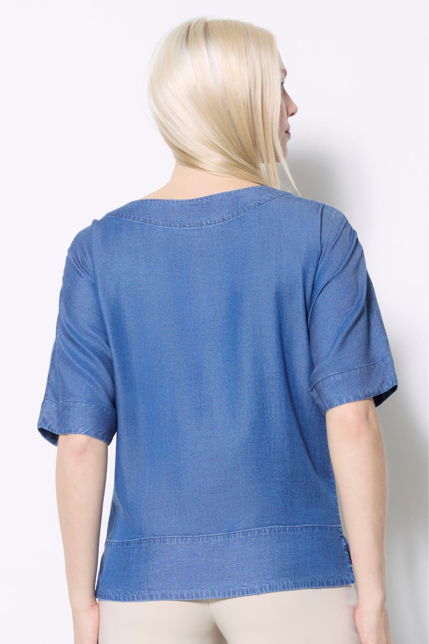 S/SLV TENCEL TOP - 30393UP