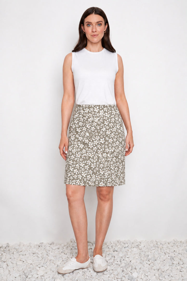 TECHNO PRINT SKIRT - 70908UP