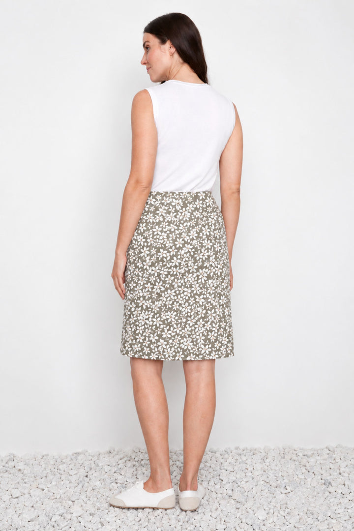 TECHNO PRINT SKIRT - 70908UP