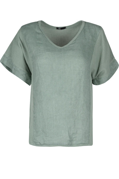 V NECK TOP - 10-8140W