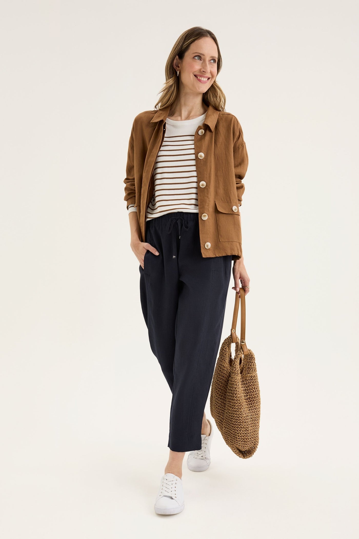 BORDER STRIPE KNIT - YTWN7708