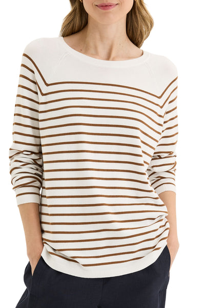 YARRA-TRAIL-YTWN7708-BORDER-STRIPE-KNIT-NUTMEG