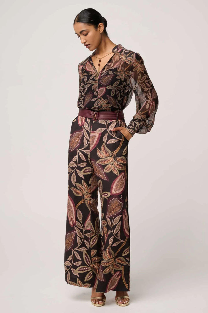 ADELE LINEN BELTED PANT - OW32106 - PANTS