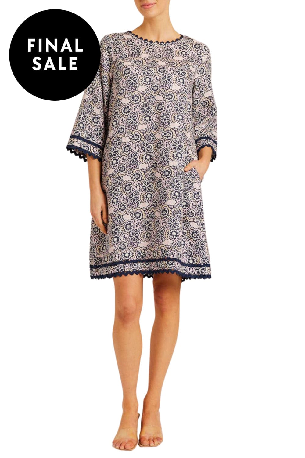 ALESSANDRA DRESS XS / NAVY CLAIRE DRESS RAYA - S24-1.441Q