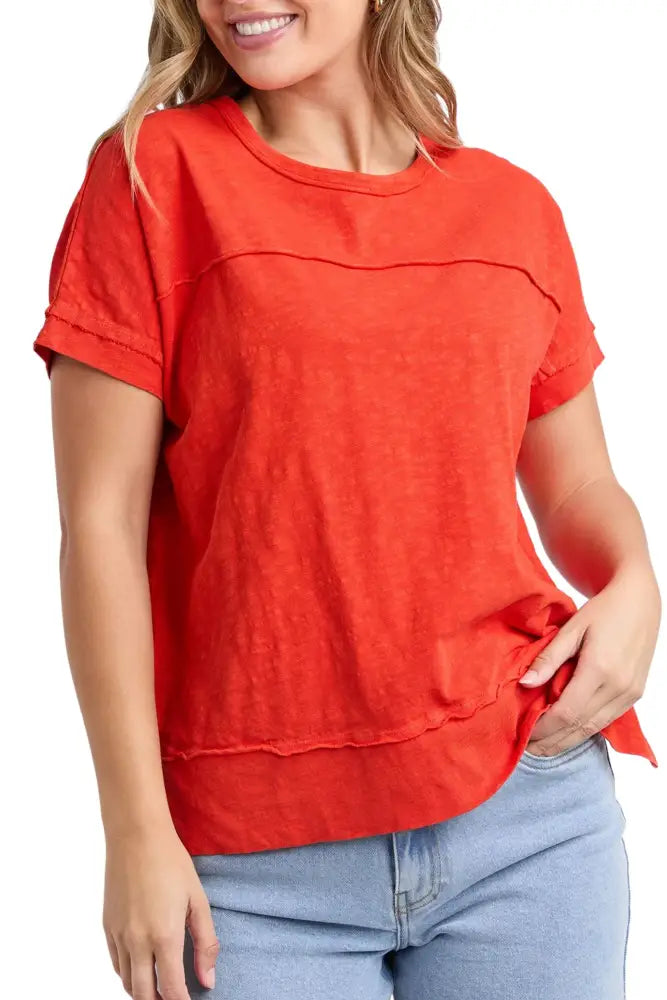 ALLISON TEE - 55X0207 8 / TANGELO TOP