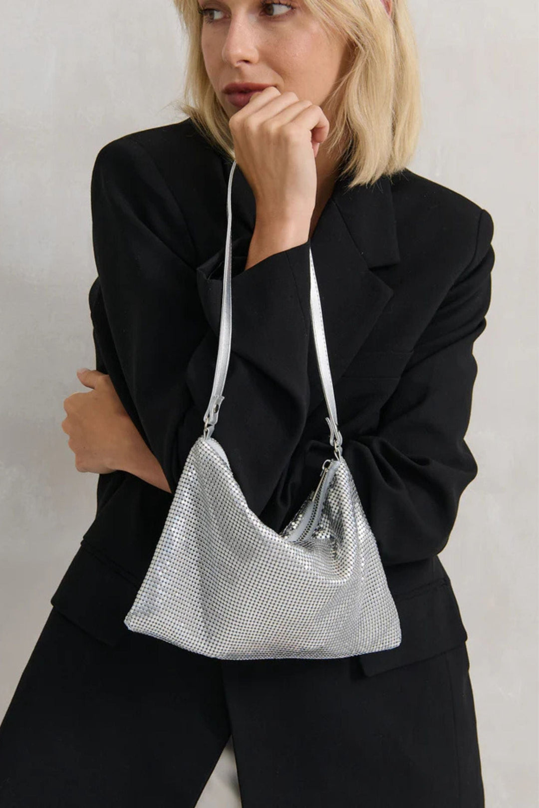 ANGELS WHISPER BAG SILVER STELLA GLOMESH BAG - AWB7127