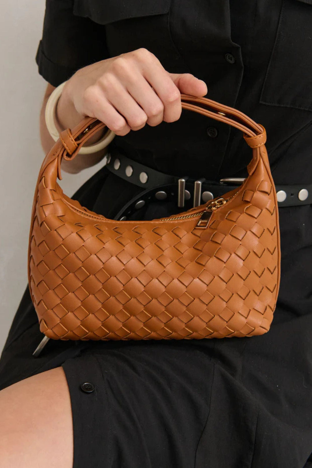 ANGELS WHISPER BAG TAN CLEO WOVEN HANDBAG - AWB7101