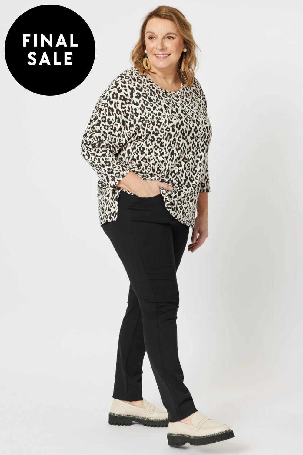 CLARITY TOP ANIMAL PRINT L/S TOP - 44731C