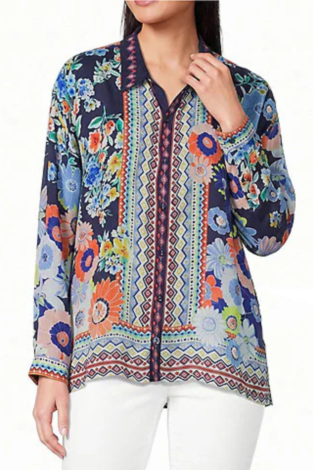 AUDREY BUTTON UP SHIRT-TIANA - C19426-5 - SHIRT