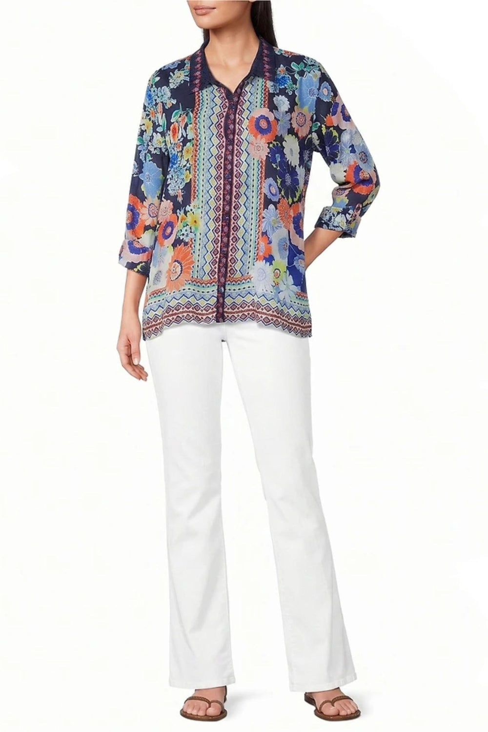 AUDREY BUTTON UP SHIRT-TIANA - C19426-5 - SHIRT