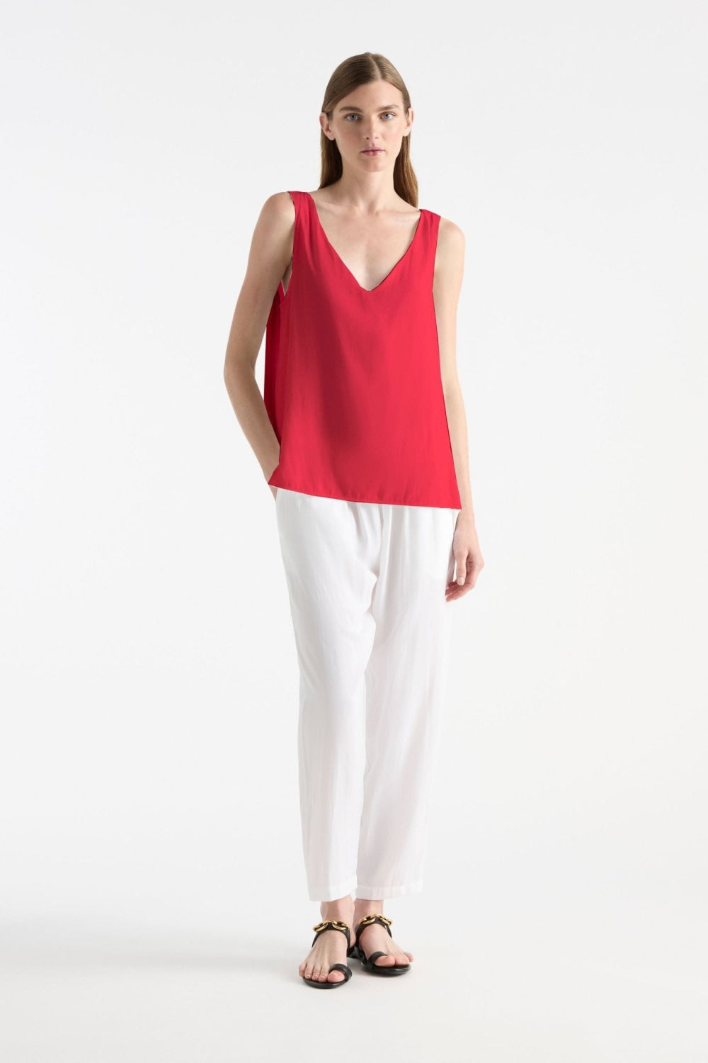 AUDREY TANK - F672703 6 / GERANIUM TOP