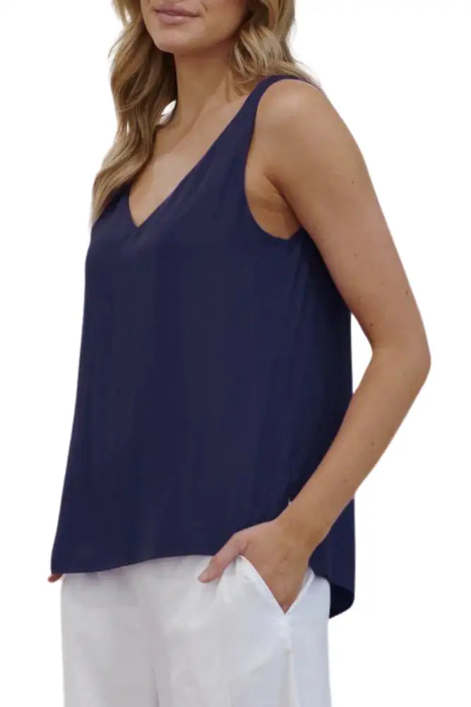 AUDREY TANK - F672703 8 / NAVY TOP