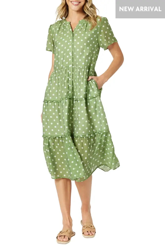 BASIL SPOT DRESS - 47697GS DRESS