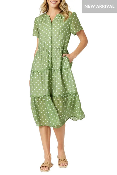 BASIL SPOT DRESS - 47697GS DRESS