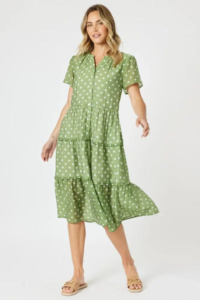 BASIL SPOT DRESS - 47697GS DRESS