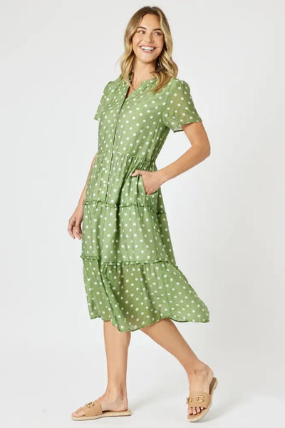BASIL SPOT DRESS - 47697GS DRESS