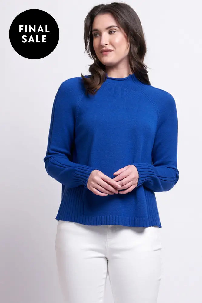 BE RIGHT SWEATER - FO7641 S / COBALT JUMPER