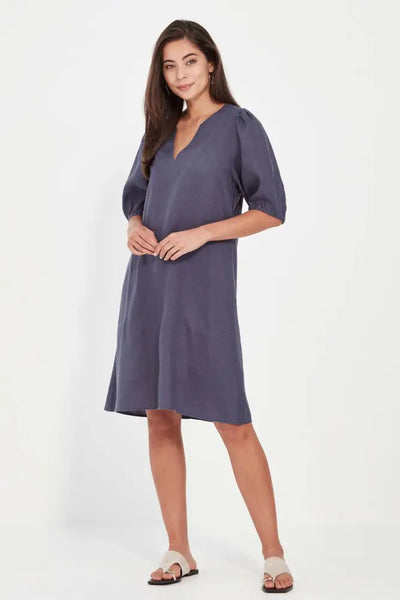 BECKY DRESS - 9878BR XS / DENIM DRESS