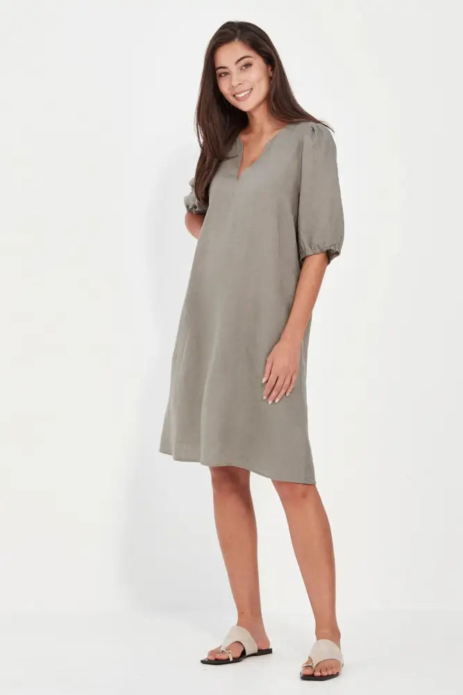 BECKY DRESS - 9878BR XS / THYME DRESS