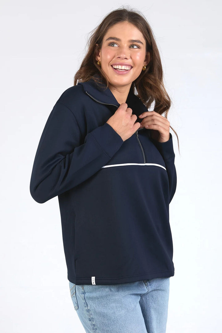 ELM TRACK TOP BONNIE HALF ZIP SWEAT - 81X4485