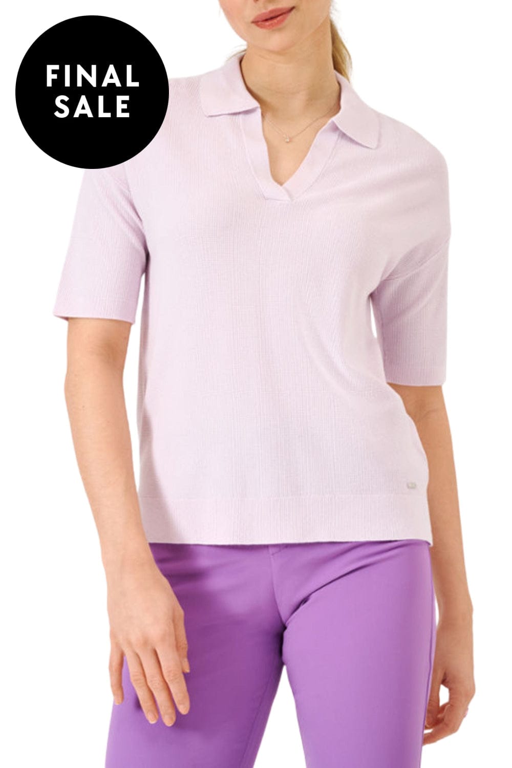 BRAX TOP 8 / LILAC LILIAN COLLAR TOP - 34-3118