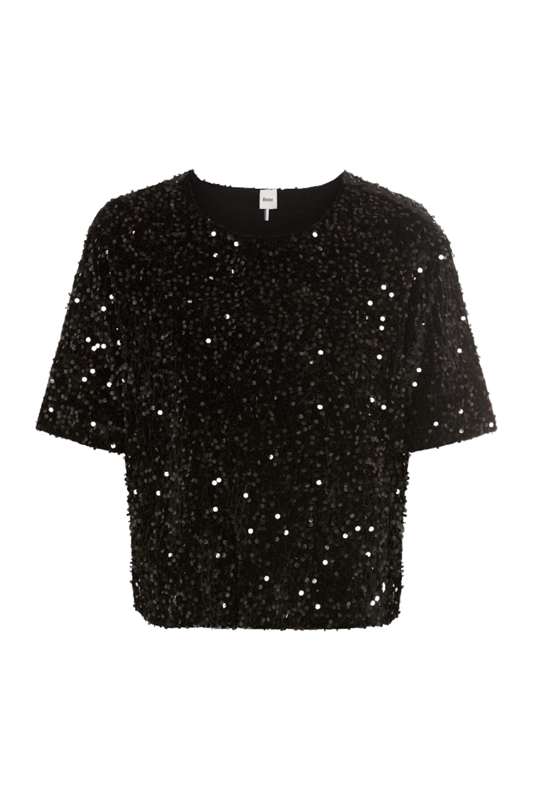 BRAX TOP BLACK / 8 CARA SEQUIN TEE - 37-3858