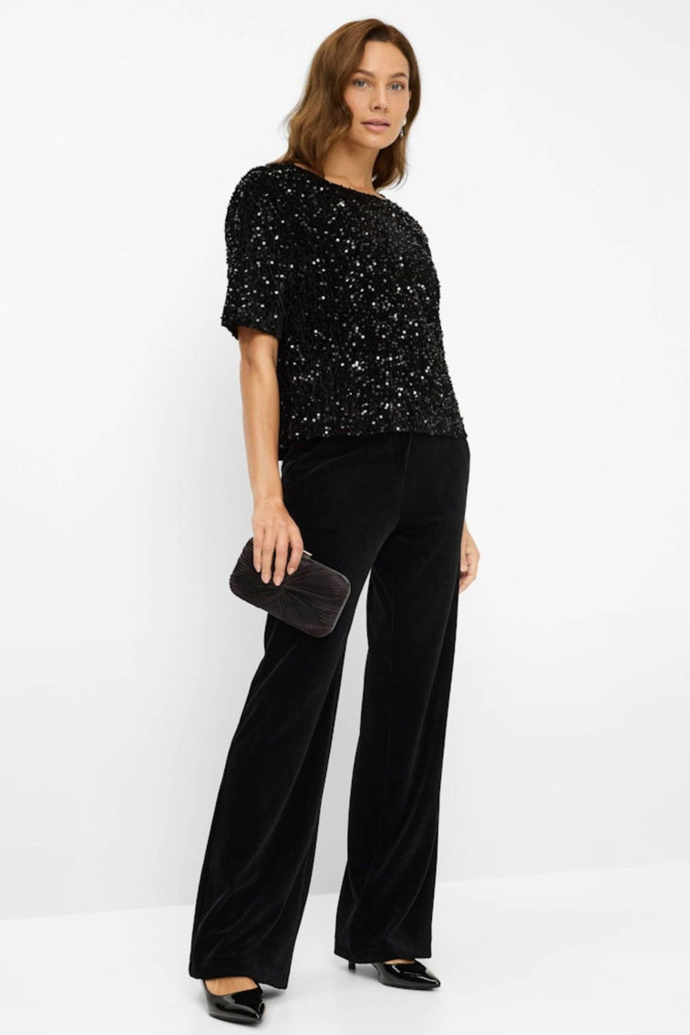 BRAX TOP CARA SEQUIN TEE - 37-3858
