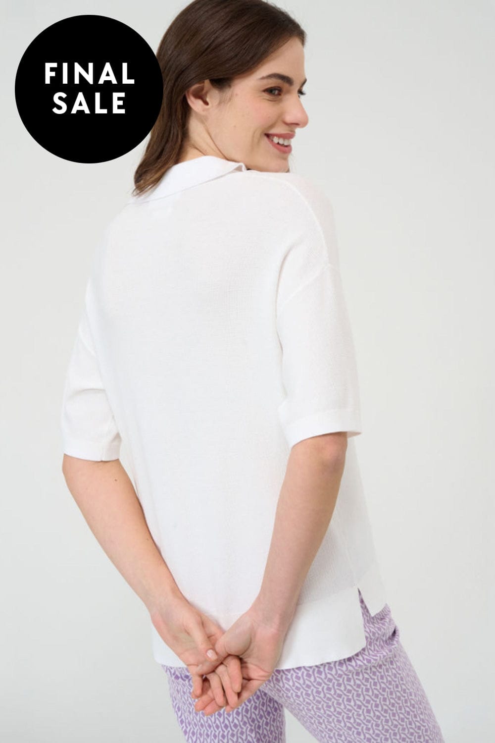 BRAX TOP LILIAN COLLAR TOP - 34-3118