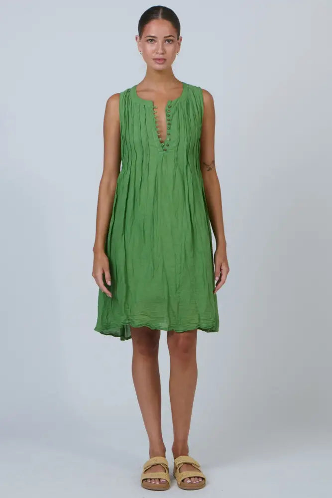 BUTTON FRONT DRESS - P153 DRESS